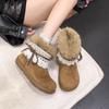 Student Snow Boots Women's Shoes Non-slip 2025 New Piled Thickened Snow Boots Girls Winter Fluffy Cotton Shoes Women's Shoes
