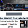 Für BMW M5 G90 PHEV 2024-2025 Automobil Innenraum Mittelkonsolen Schutzaufkleber LCD-Display Mattes TPU Schutzfolie PPF