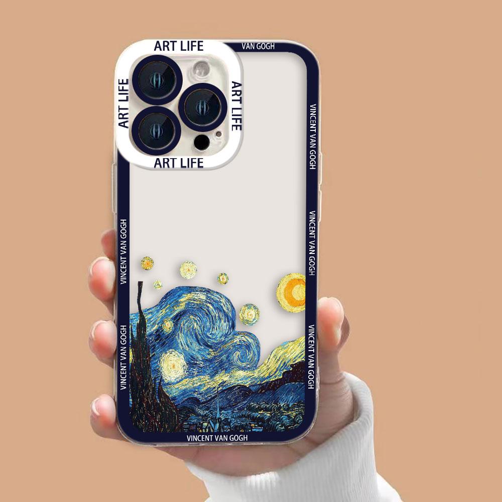 Sunflowers The Starry N-Night Clear Phone Case For Samsung A02 A03 A04 A05 A05S A06 A7 A10 A12 A13 A14 A15 A16 NOTE 10 20 Case