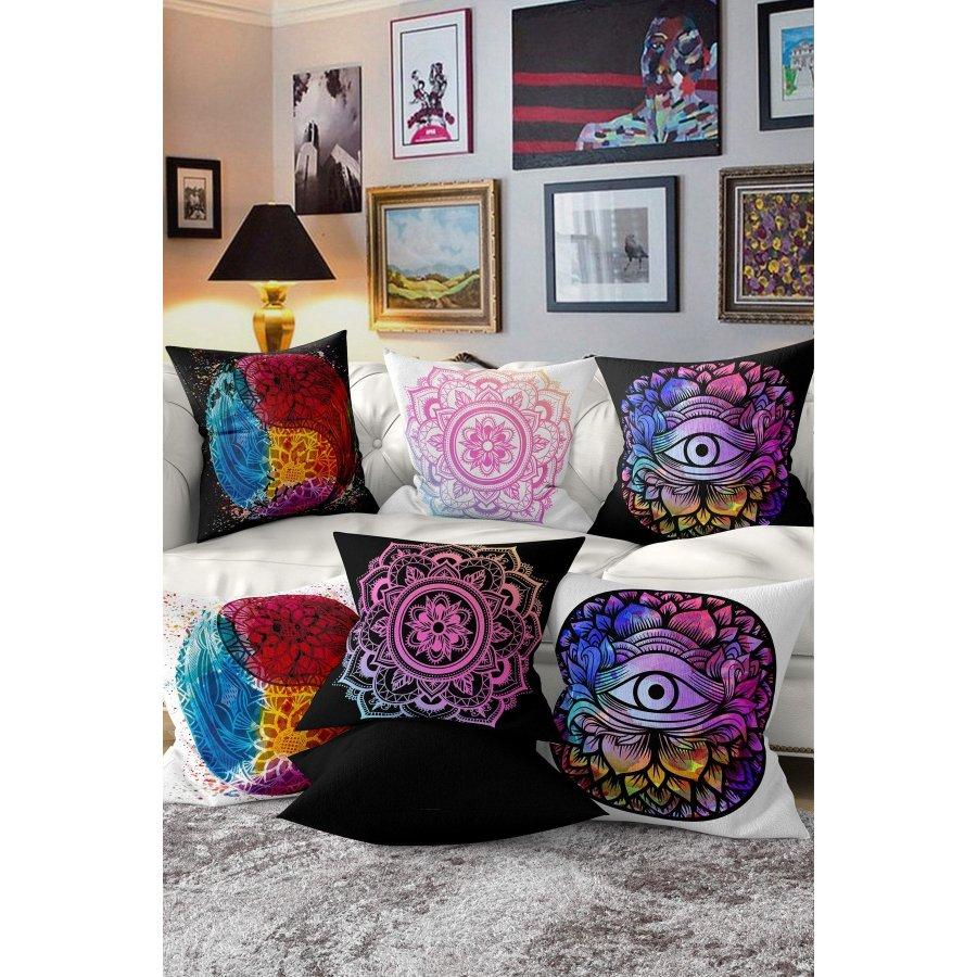 7 Pieces Custom Design Digital Printed Cushion Cover Set