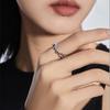 Zircon Love Open Ring French High-End Niche Design Light Luxury Index Finger Ring Ring