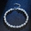 925 Sterling Silver Fashion Hollow Out Delicate Bracelet Gift Jewelry
