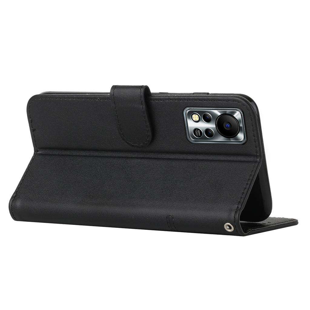 For Infinix Hot 11s NFC 4G Stitching PU Leather Flip Phone Case Stand Full Body Protective Wallet Cover with Strap