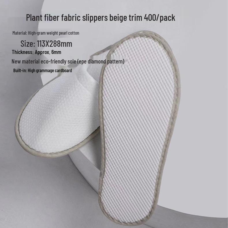 Star Hotel Disposable Non-Slip Slippers for Bed & Breakfast, Guest Room, Beauty Salon, Club House, and Home.
