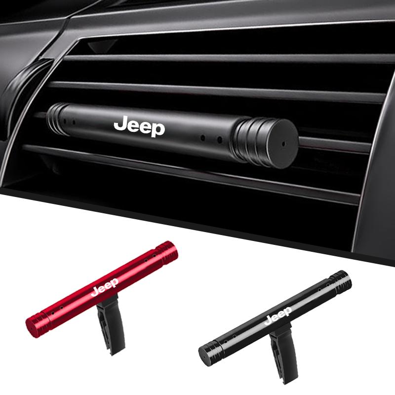 Car Logo Aroma Stick Vent Air Freshener Fragrance Clip Accessories For Jeep Renegade Grand Cherokee Compass Patriot Wrangler Lib AMT1