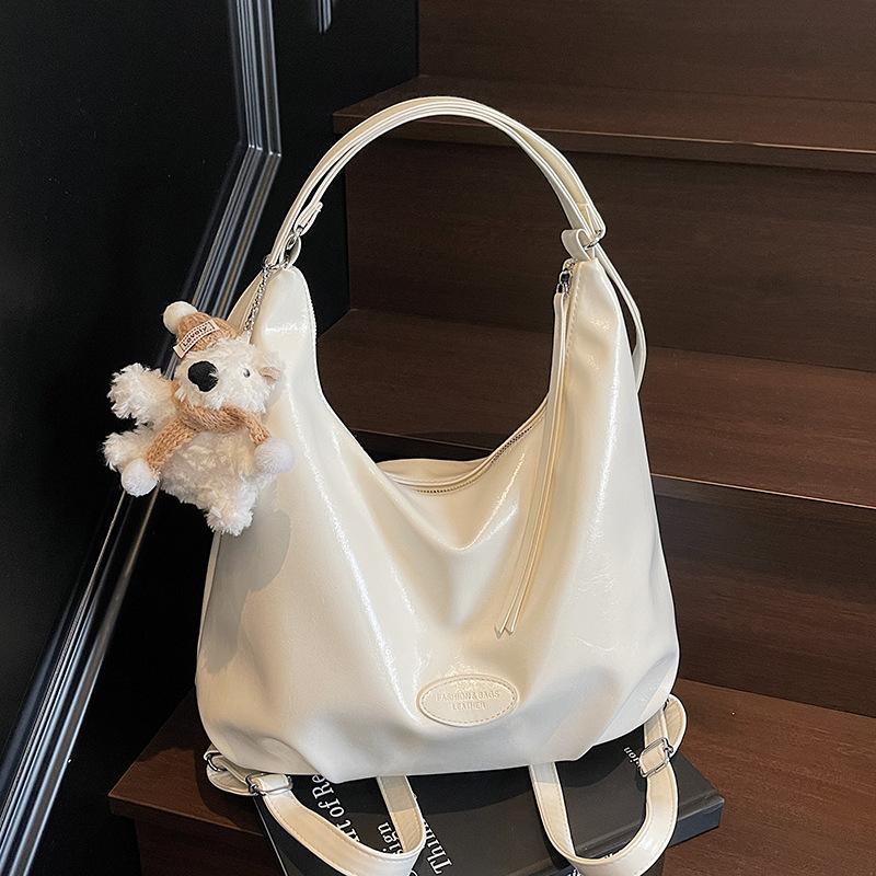 Spring and Summer New Niche Casual Soft Leather Multi-back Backpack Bag Female Students Commute To Class Large-capacity Tote Bag