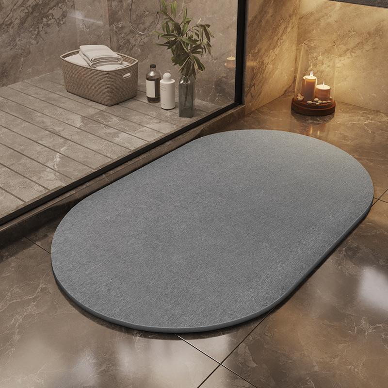 Kieselgur Fußmatte Harte Matte Kieselgur harte Platte Toilettenbodenmatte Badezimmer wasserabsorbierende rutschfeste Matte Schnelltrocknende Fußmatte