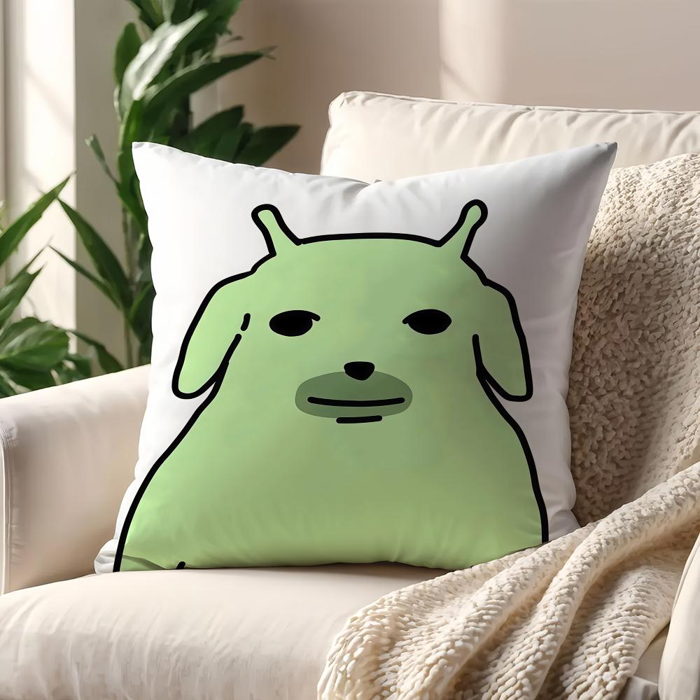 funny kawaii nNudaeng Dog Meme cushion cover For Pillow Printing Sofa Decoration Home Car Room Coffee Office Nordic Simplicity