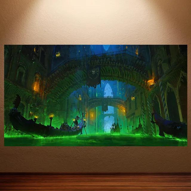 World of Warcraft Retro Canvas Poster Classic Game Wall Art for Game Room Decor Wall Sticker Painting