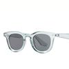 Non-polarized Men Plastic Round Rice Nail Sunglasses Compact and Simple Casual Fashion Style Vintage Punk Shade Rivet Concave Frame Eyewear