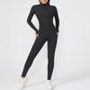 Zipper Jumpsuit: Slimming Long Sleeve Yoga & Fitness Wear