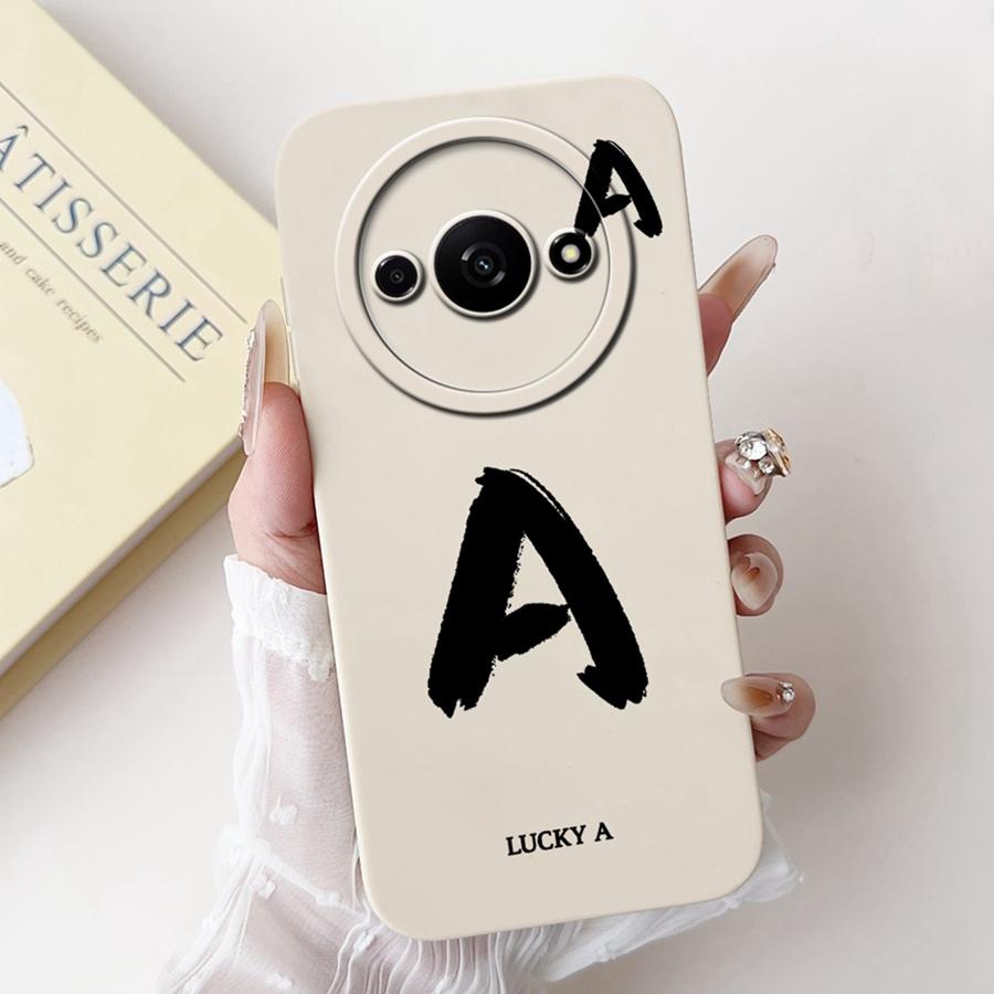 For Xiaomi Redmi A3 Back Cover Popular Letter Protector Soft Silicone Phone Cases For RedmiA3 A 3 4G Xiaomi Poco C61 Funda