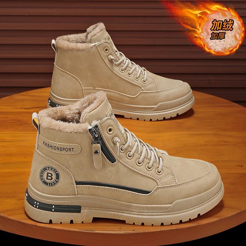 Men S Winter High Top Thermal Lined Work Boots Anti Slip Wear Resistant