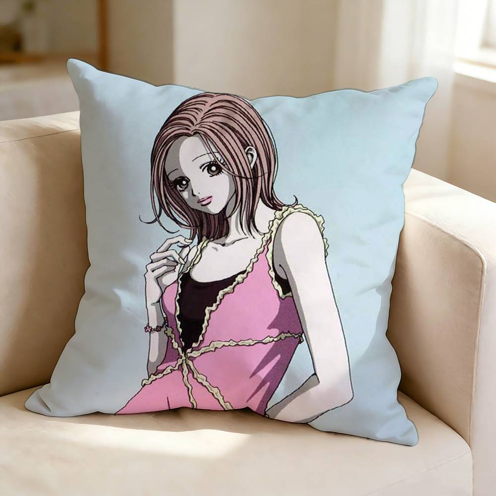 Anime N-Nana K-Komatsu H-Hachi Pillow Case Square Double-Sided Sofa Cushion Cover Bedroom Bedside Pillow