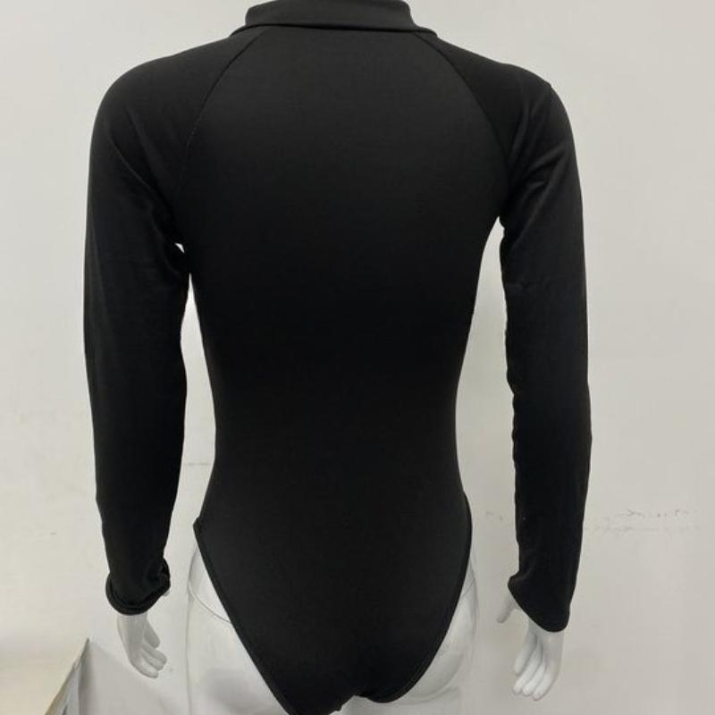 European and American autumn and winter temperament warm long sleeved zipper tight commuting jumpsuit