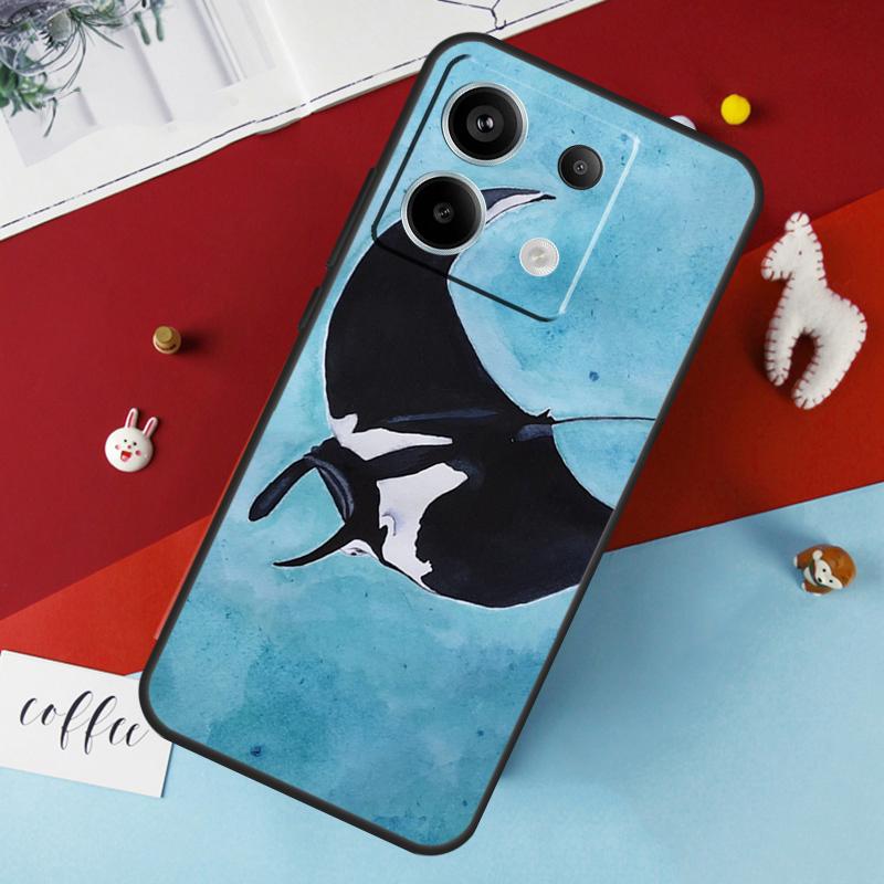 Animal Manta Ray Case For Xiaomi Redmi Note 14 12 11 10 9 13 Pro 11S 12S Redmi 15 14C 10C 12C 13C 15C Cover