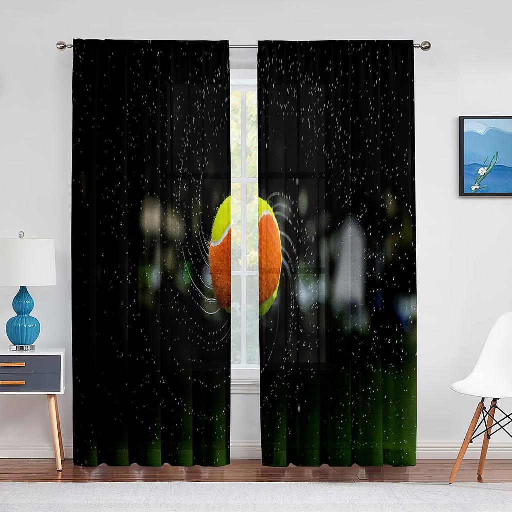 Tennis Gioco Sportivo All'Aperto Tenda Semitrasparente per Soggiorno Voile per Tende a Rullo Finestra Camera da Letto Drappeggio Cucina Tende in Tulle