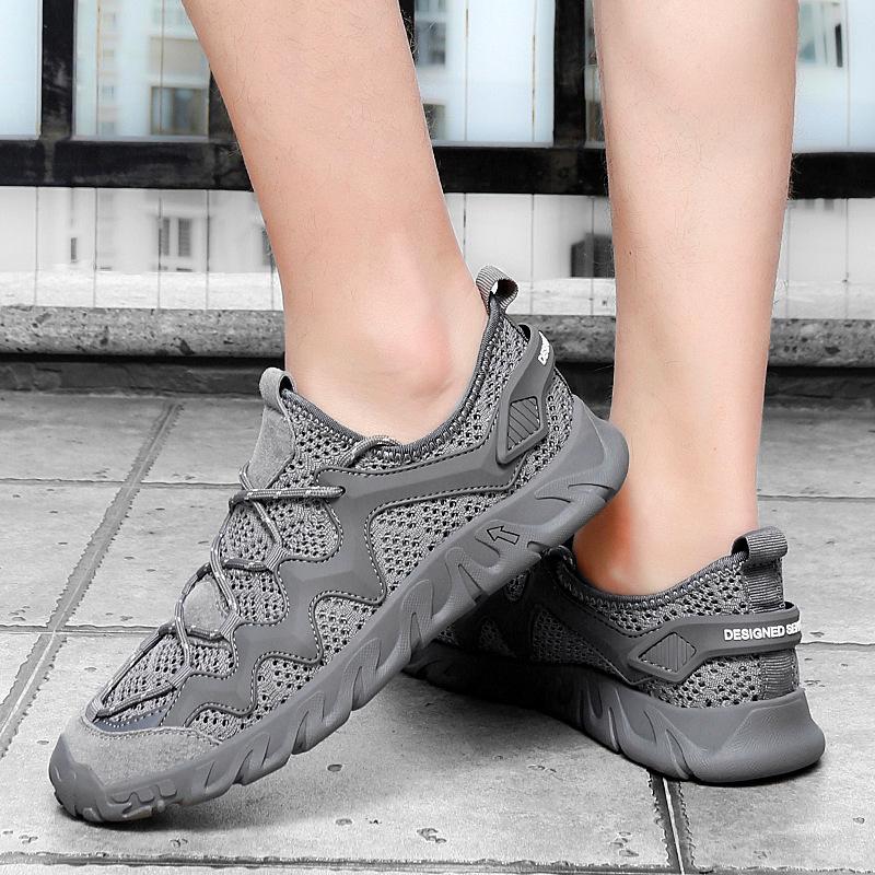 Men's Summer Hollow-out Shoes Mesh Shoes New Breathable Versatile Casual Shoes Outdoor Trendy Mesh Surface Shoes