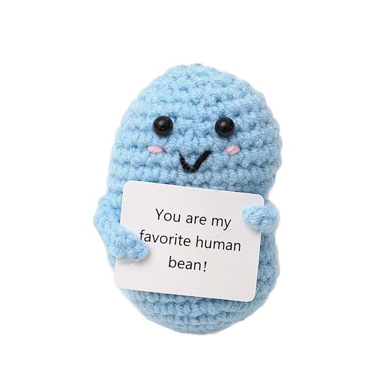 Hand-Knitted Pea Doll: Positive Energy Ornament Collection