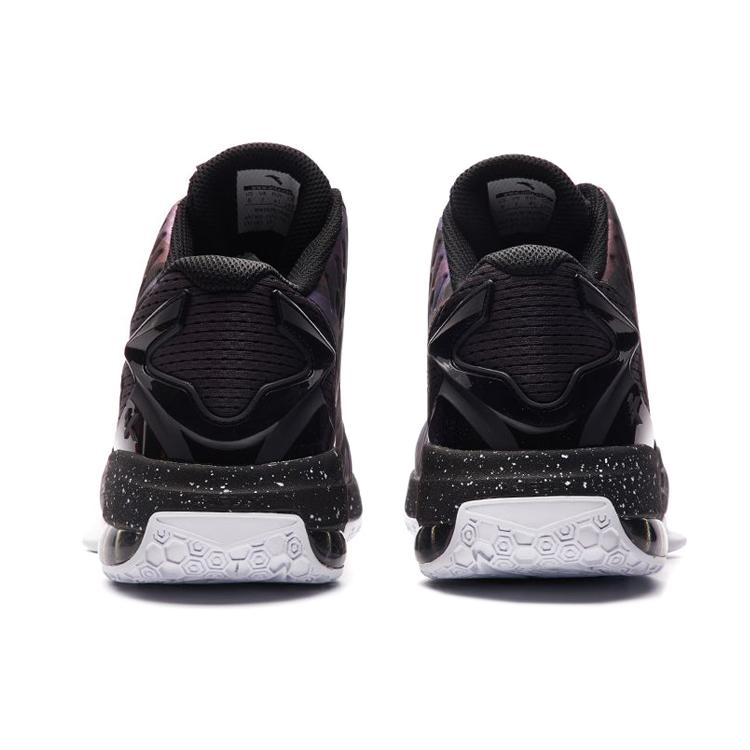 Anta KT3 KT Textil, Synthetikleder Abriebfest Atmungsaktiv High-Top Basketballschuhe Herren Schwarz Weiß 11741105-5
