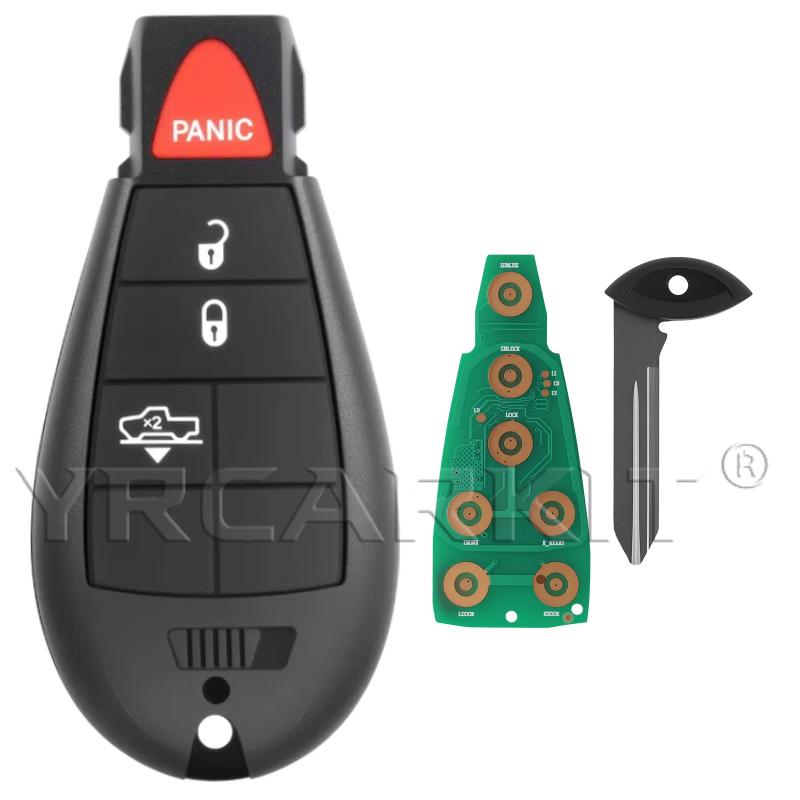 GQ4-53T Fobik Remote Car Key 433MHz ID46-PCF7961A Chip for Dodge RAM 1500 2500 3500 4500 2013-2018 Chrysler Jeep No logo