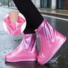 Waterproof Reusable Shoe Covers Non-Slip Rain Shoe Covers Shoe Protectors with Zipper And Drawstring for Men Women Rain Snow Mud Protection