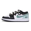 Air Jordan 1 Slip Resistant Abrasion Resistant Low Top Vintage Basketball Shoes Men's Black White Green 553558-131(Team85-)