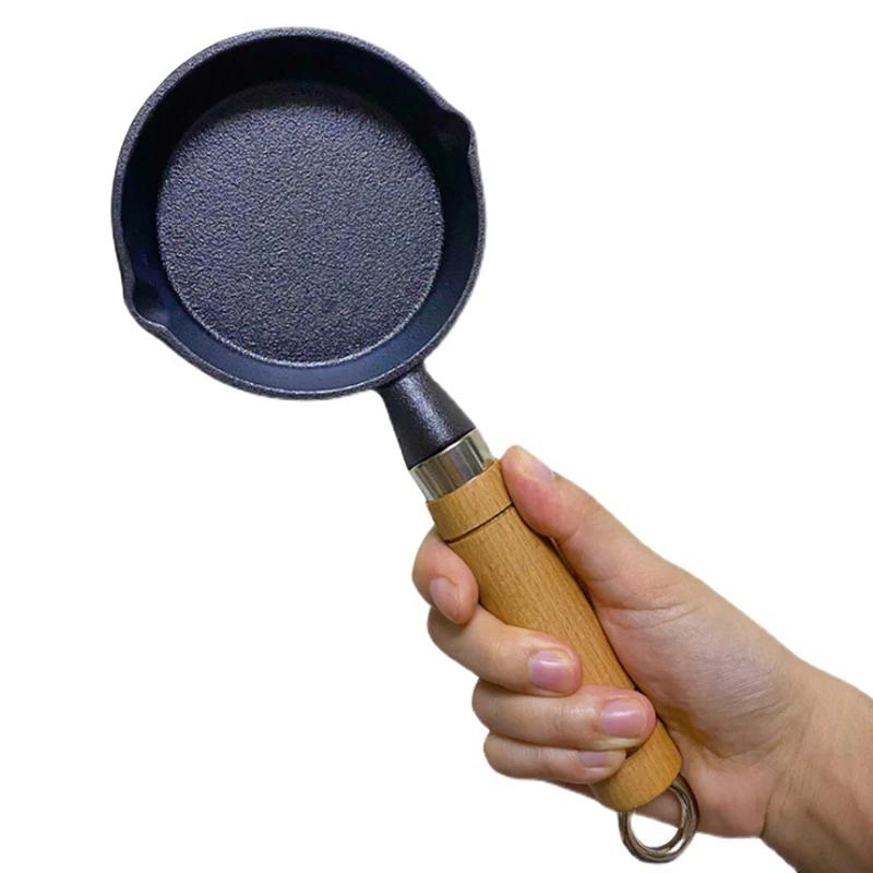 Mini tigaie din fontă pentru omletă, antiaderentă, omletă, găluște, divine, tigăi fierbinți pentru prăjit, omletă pentru micul dejun, portabilă, mică, pentru gătit ouă
