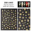 Glitter Snowman Christmas Nail Stickers - Flat Back Adhesive for DIY Nail Art