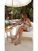 2025 European & American Holiday Linen Lace-up Casual Printed Set