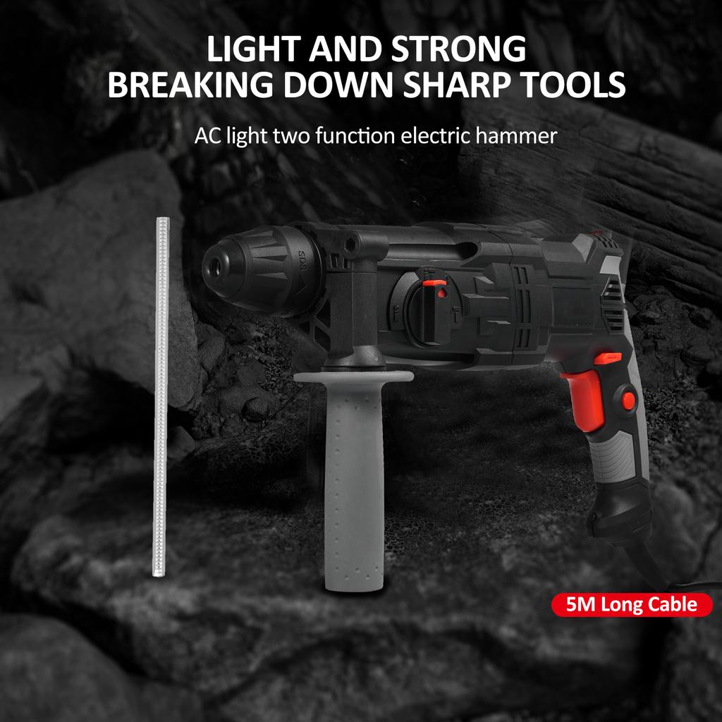 AC110V 800W High Power Rotary Hammer Drill Electric Hammer ConcreteMasonry Rotary Hammer with