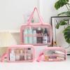 Women Makeup Bag Transparent PVC Cosmetic Bag Travel Make Up Case Wash Bag Large Capacity Toiletry Organizer Pouch