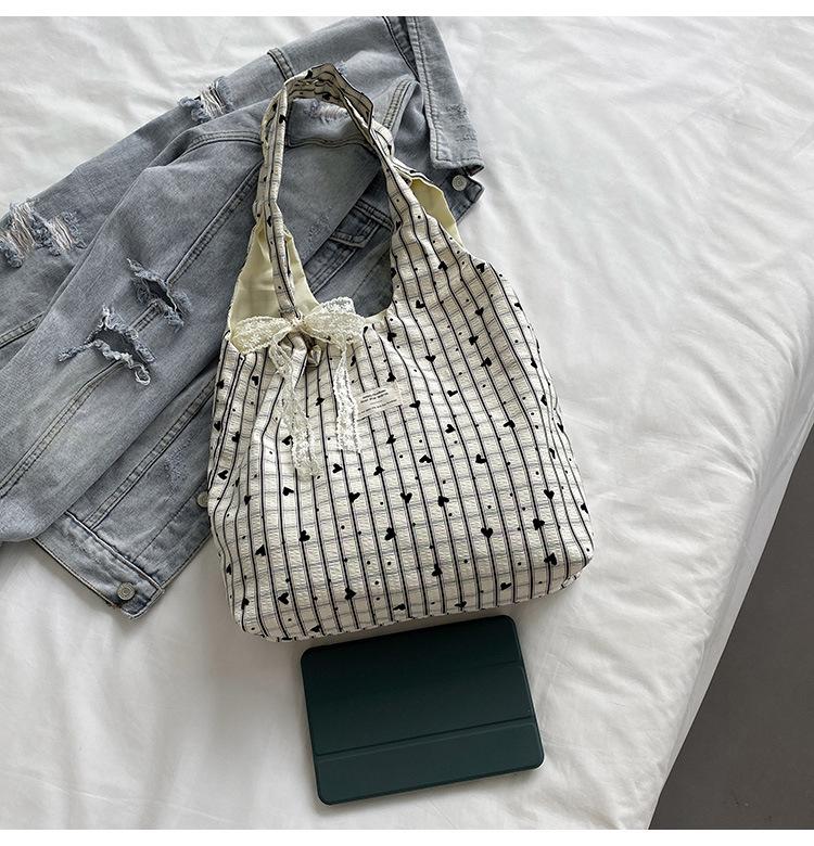 2025 New Autumn Plaid Canvas Tote - Casual High-Value Commuting Shoulder Bag