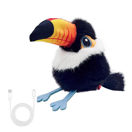 Automatic Flapping Birds Cat Toy Interactive Cat Teaser with 3 Wing Modes Chirping Sounds Self-Play Exercise Toy for Indoor Cats