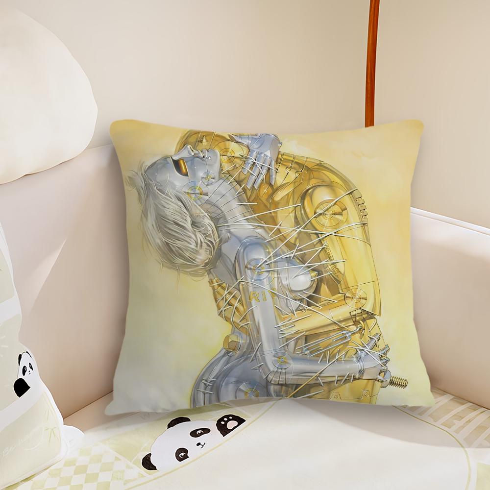 Art HHajime SSorayama cushion cover Pillow Case Plush Fabric Soft Double Sided Print Sofa Cushion Cover Throw Pillow Covers