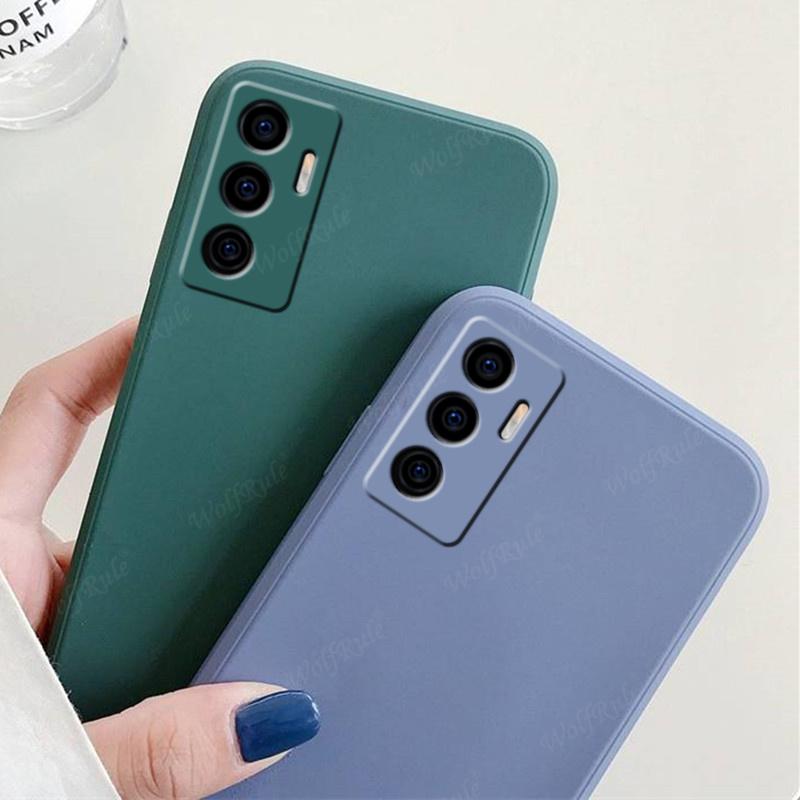 For Cover Vivo V23E Case For Vivo V23E Capas Silicone Shockproof Safe Bumper Back TPU Soft Cover For Vivo V23E Fundas 6.44"