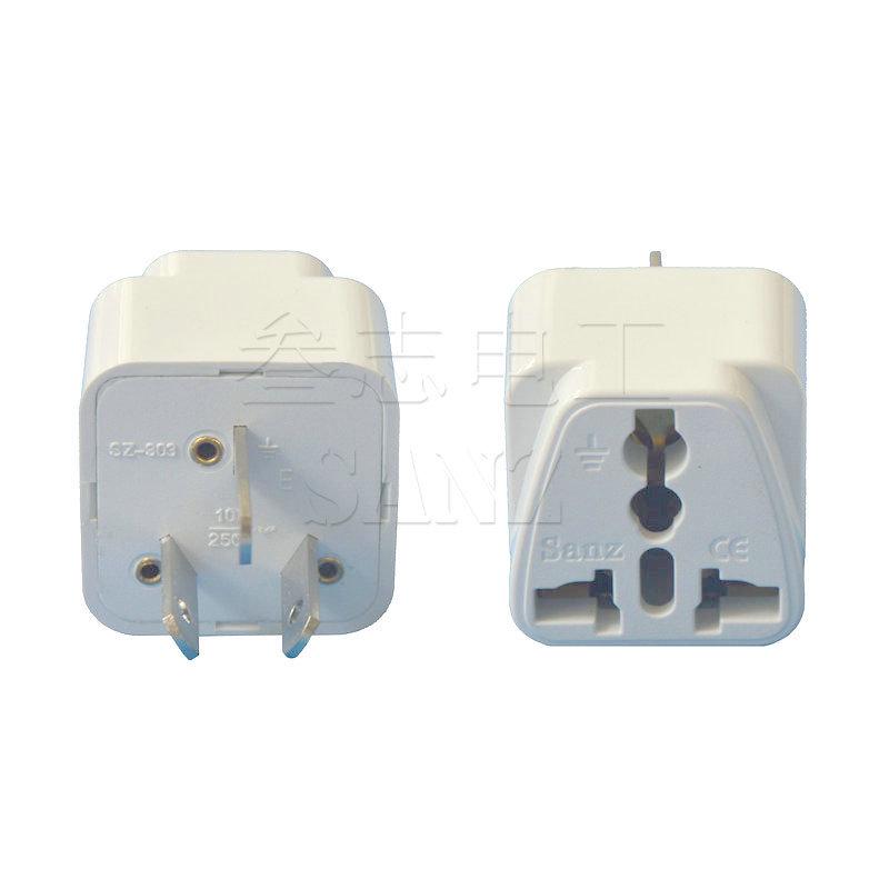 Pure Copper 3-Pin Grounded Universal Adapter for US, UK, EU To Australian Socket