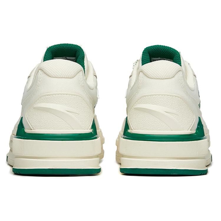 New Anta Bump Wear-Resistant Slip-Resistant Low-Top Skateboard Shoes Men's White Green 912218065-4