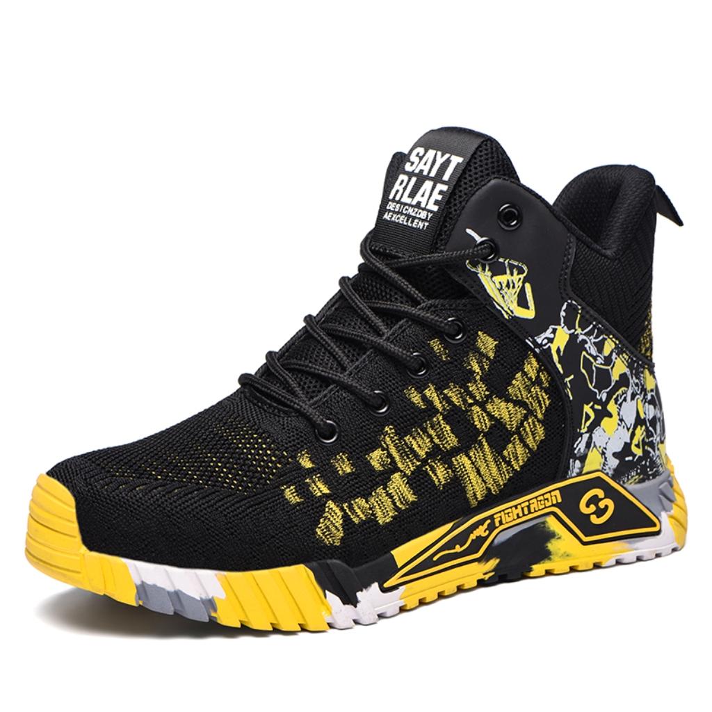 High Top Safety Shoes Men Anti Smashing Anti Puncture Work Shoes Men Work Safety Boots Men's Fashion Security Protective Boots