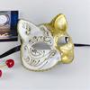 Maskenkatzen Maske Halloween Katzen Gesichtsmaske, Tier-Cosplay-Maske aus Kunststoff für Damen Herren Halloween Maskenball Party