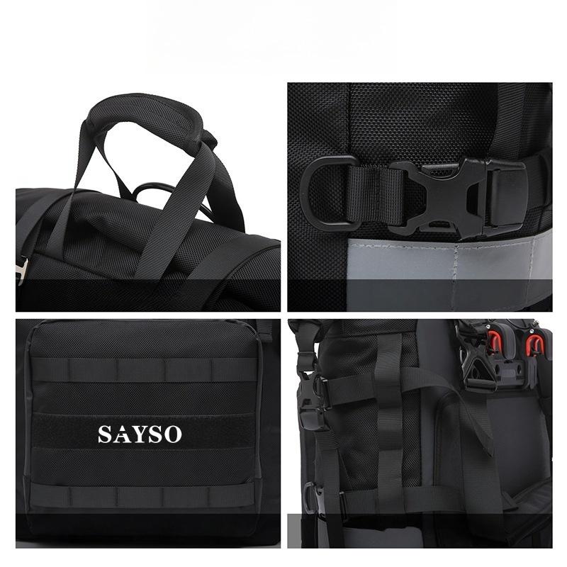 1/2 Motorcycle Accessories Frame Crash Bars Bag SaddleBag 21L Universal Side Rear Seat Bag Pack Travel Motorbike Luggage Storage