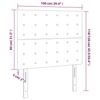 VidaXL Tête de Lit à LED Meuble de Chambre à Coucher Accessoire de Lit Simple Tête de Cadre de Lit Intérieur Cappuccino 3122513