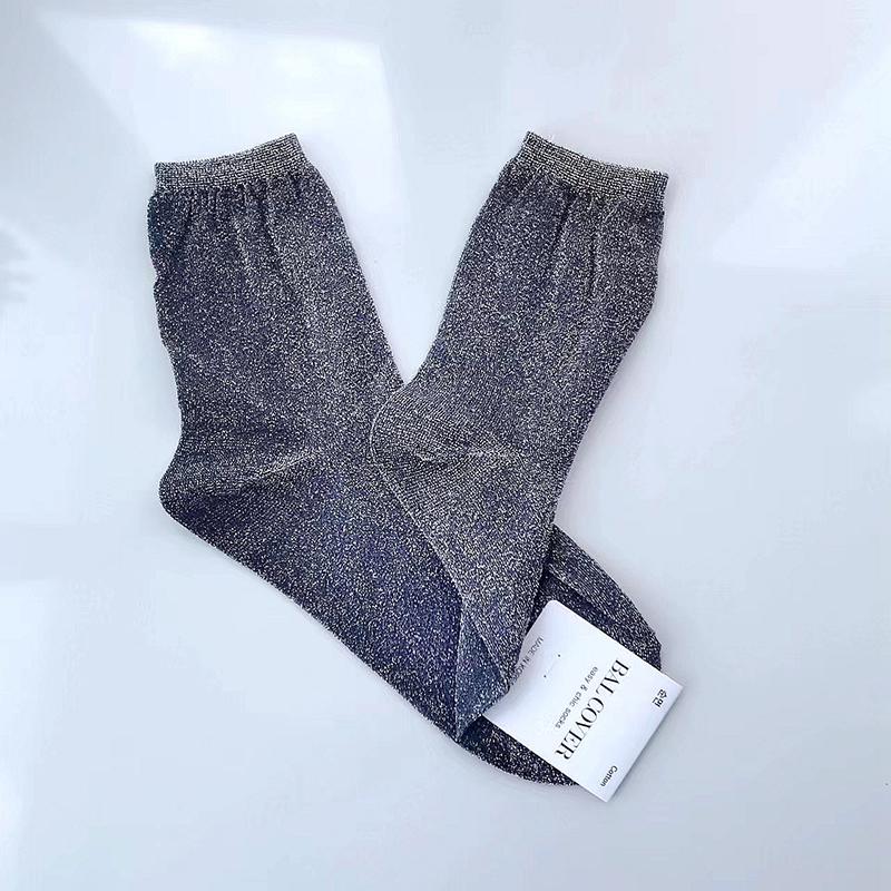 1 Pairs Women'S Thin Sheer Breathable Sexy Shiny Socks Silk Socks Luxury Design High Quality Socks