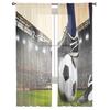 Sheer Gymnasium Soccer Court Balls Football Curtains Living Room Bedroom Decoration Window Voiles Morning Tulle Curtain Polyester Washable Ready