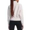 Under Armour Color Block Fleece Full Zip Sports Casual Short Hoodie Women Hoodies Clay-White 1379836-114