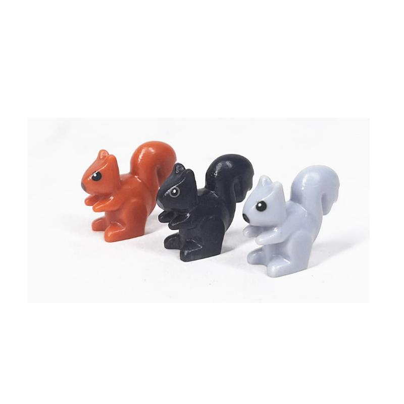 MOC Tier Szene Bausteine Katzen Hunde Schafe Schweine Hühner Adler Papageien Delfin Zoo Rahmen Zubehör DIY Spielzeug Steine T14