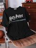 Unisex's Casual Letter & Magic Wand Print Short Sleeve T-Shirt, Summer