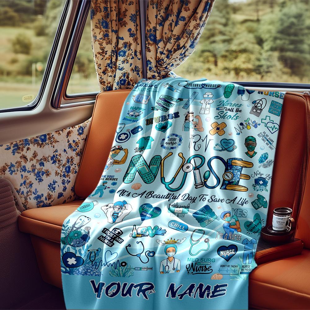 Nurse Appreciation Day Blanket Durable Comfort For Sofa Couch Office Bed Picnics Ideal For All Seasons Stylish Decor Perfect Gift For Relatives And