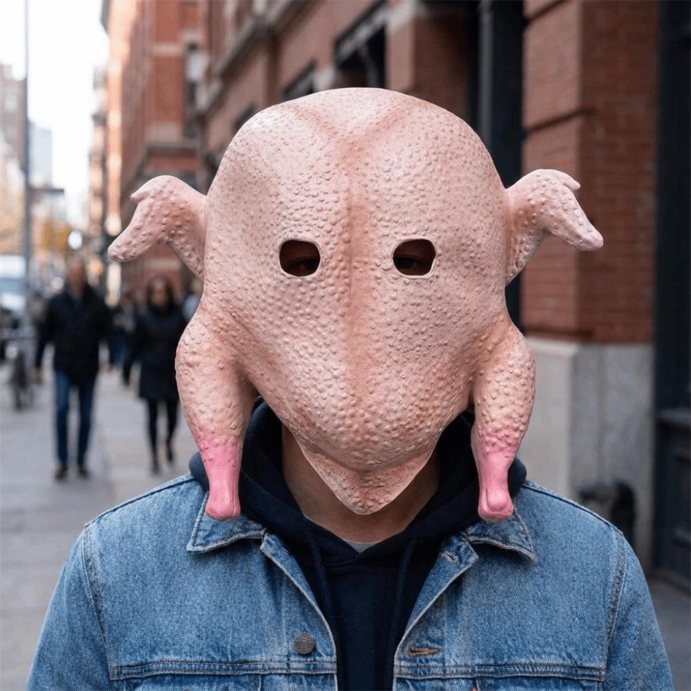Party Supplies Realistic Turkey Chicken Latex Mask Funny Novelty Chicken Headgear Soft Animal Latex Headgear Party