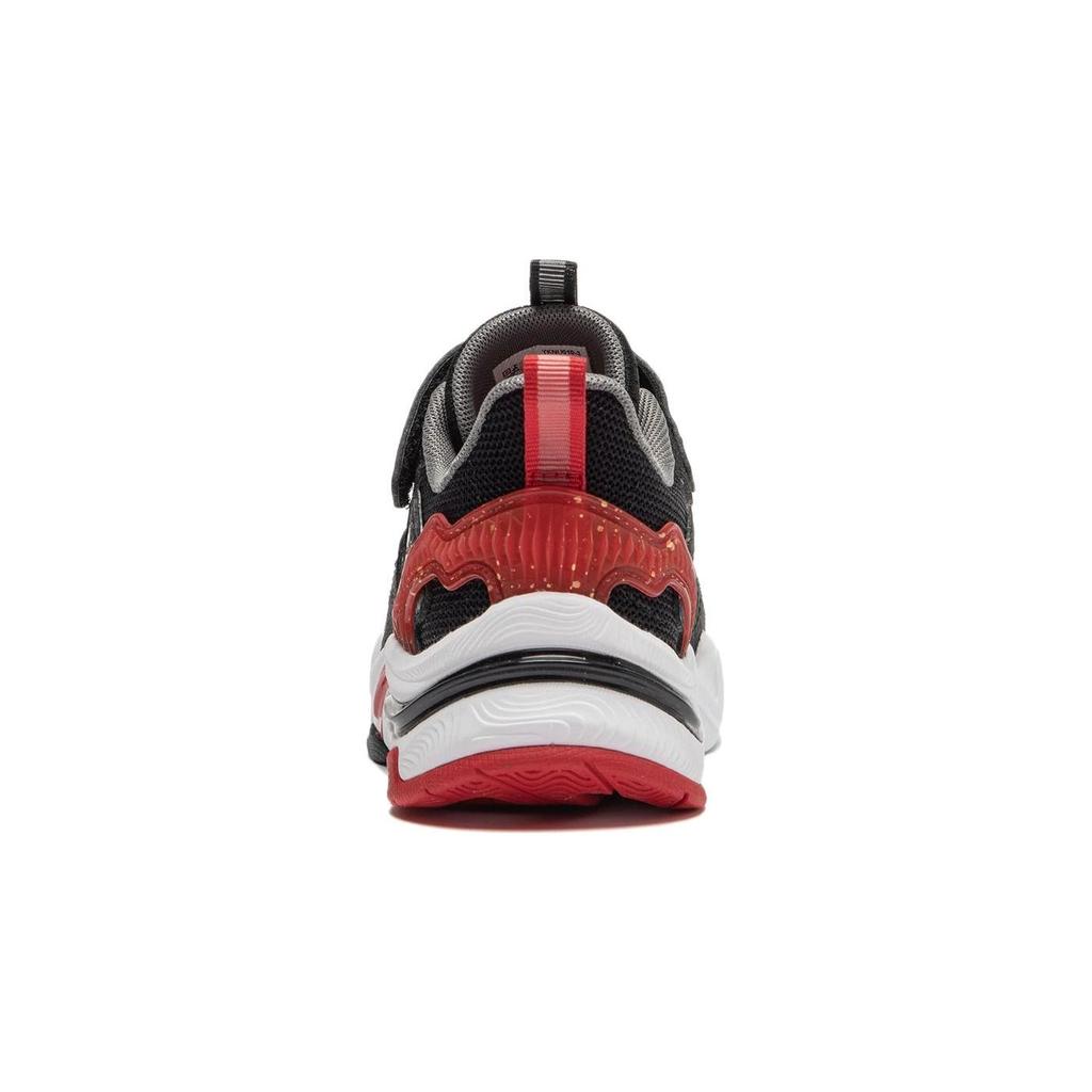 Li-Ning Cloud V3 Kids Non-Slip Shock Absorbing Wear-Resistant Low-Top Running Shoes Kids sneakers Black Red YKNU010-3